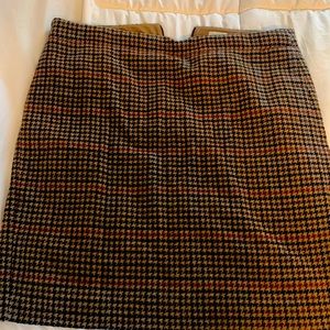 Herringbone tweed classic skirt